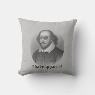 Pirate Shakespeare Throw Pillow