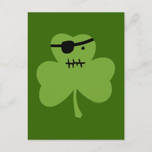 Pirate Shamrock Postcard