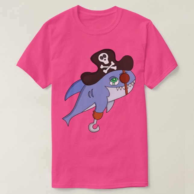 Pirate Shark T-Shirt (Design Front)