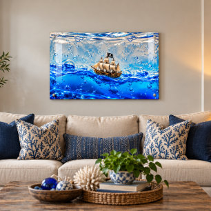 Pirate Ship Acrylic Wall Art 36x24