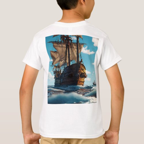 Pirate Ship Adventure 3D Animation T_Shirt