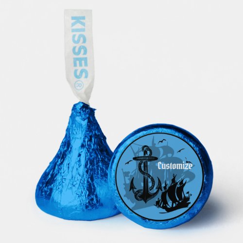 Pirate Ship And Anchor Blue  Hersheys Kisses