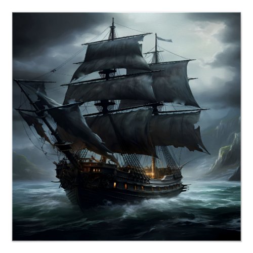 Pirate Ship Art Series _ First Edition 10 Poster