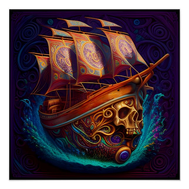 Pirate Ship Art Series - First Edition #14 Poster (Front)