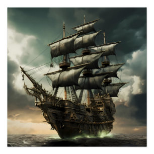 Pirate Ship Art Series - First Edition #15 Poster