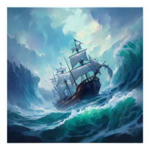 Pirate Ship Art Series - First Edition #17 Poster