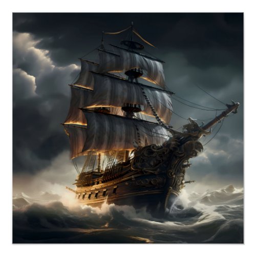 Pirate Ship Art Series _ First Edition 19 Poster