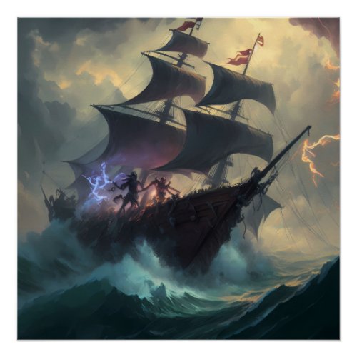 Pirate Ship Art Series _ First Edition 1 Poster