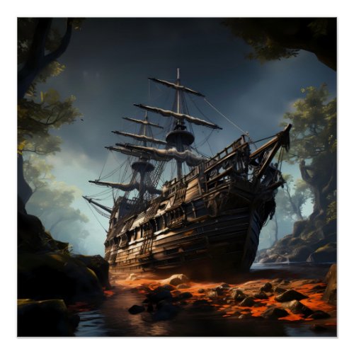 Pirate Ship Art Series _ First Edition 1 Poster