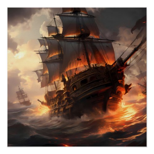 Pirate Ship Art Series _ First Edition 20 Poster