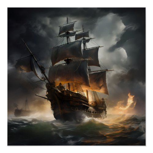 Pirate Ship Art Series _ First Edition 22 Poster