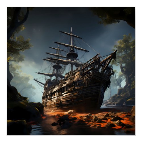 Pirate Ship Art Series _ First Edition 23 Poster