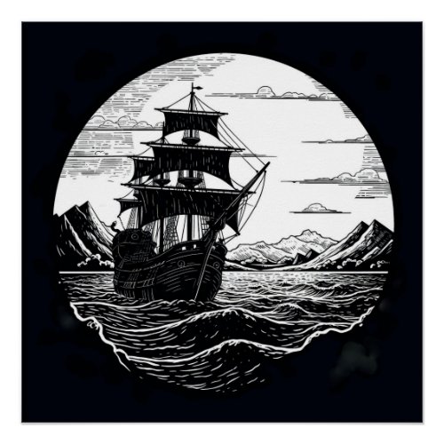 Pirate Ship Art Series _ First Edition 32 Poster