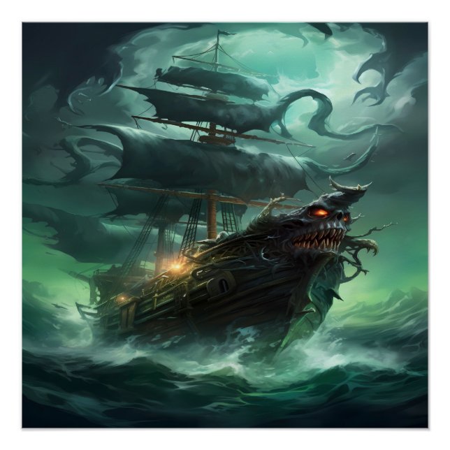 Pirate Ship Art Series - First Edition #3 Poster (Front)