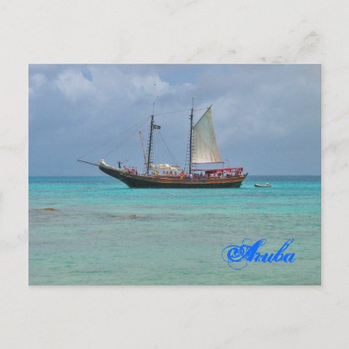 Pirate Ship Aruba Postcard