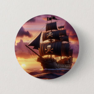 Pirate ship at sunrise/sunset button