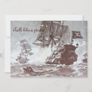 PIRATE SHIP BATTLE / ANTIQUE PIRATES TREASURE MAPS ANNOUNCEMENT