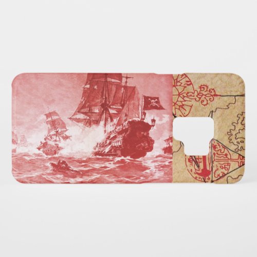 PIRATE SHIP BATTLE  ANTIQUE PIRATES TREASURE MAPS Case_Mate SAMSUNG GALAXY S9 CASE