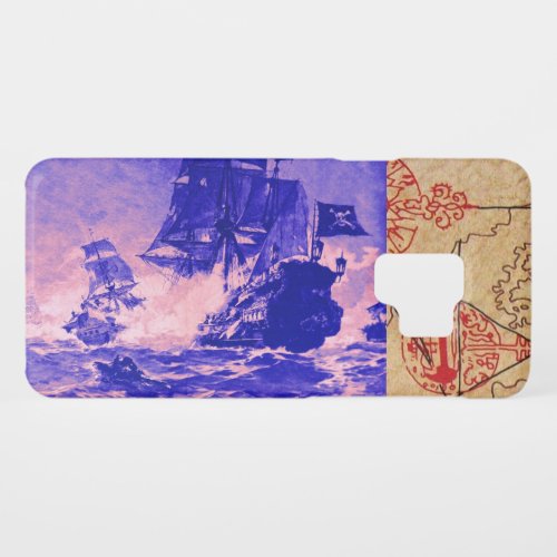 PIRATE SHIP BATTLE  ANTIQUE PIRATES TREASURE MAPS Case_Mate SAMSUNG GALAXY S9 CASE