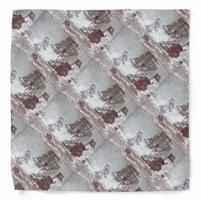 PIRATE SHIP BATTLE IN black Bandana (Front)