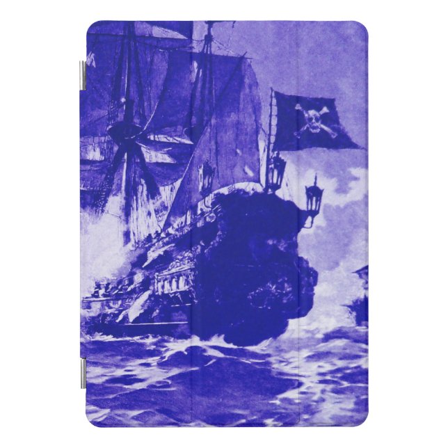 PIRATE SHIP BATTLE IN blue iPad Pro Cover (Front)