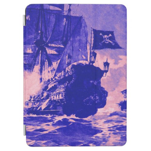 PIRATE SHIP BATTLE IN blue purple iPad Air Cover