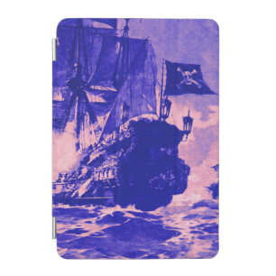 PIRATE SHIP BATTLE IN blue purple iPad Mini Cover
