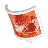 PIRATE SHIP BATTLE IN red Night Light (Angled)