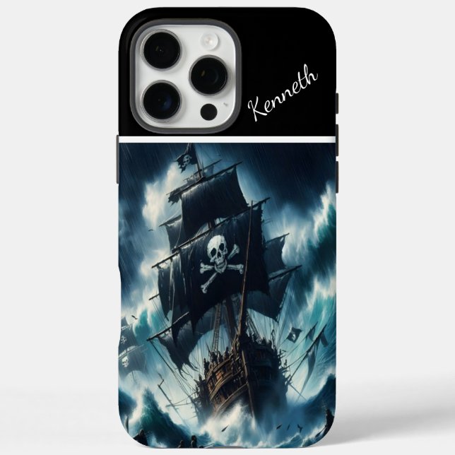 Pirate Ship Battling Storm Case-Mate iPhone Case (Back)