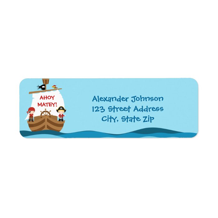 It is a picture of Unforgettable Pirate Ship Return Label It's just an image of Unforgettable Pirate Ship Return Label