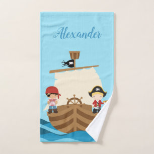 Pirate Ship Boy Bath Towel Set