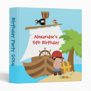 Pirate Ship BoyBirthday Party Photo Album Binder