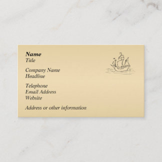 Pirate ship. business card