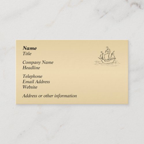 Pirate ship. business cards
