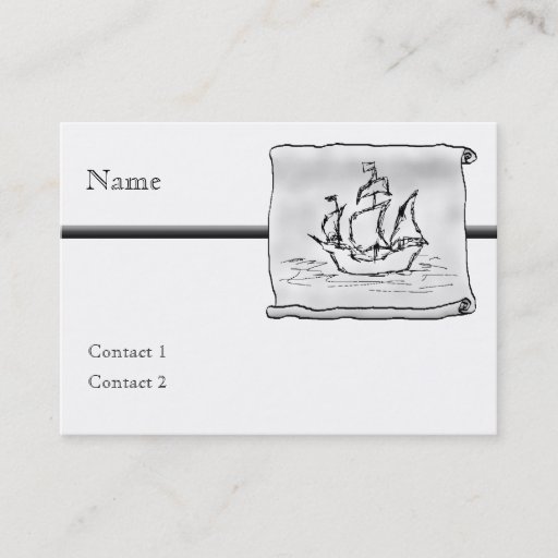 Customizable Pirate Ship. Business Cards