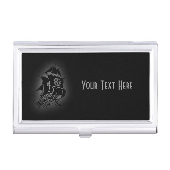 Pirate Ship Business Card Case (Front)