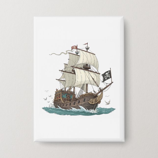 Pirate Ship Button (Front)