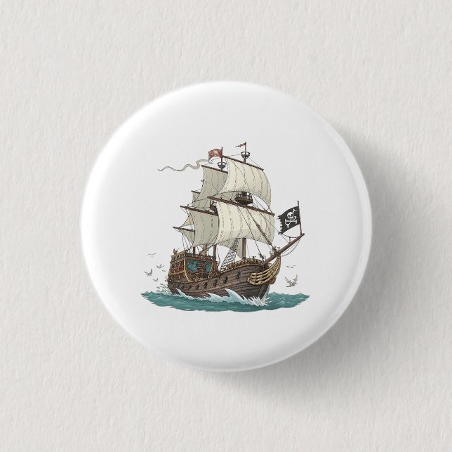 Pirate Ship Button (Front)