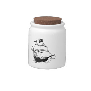 Pirate Ship Candy Jar