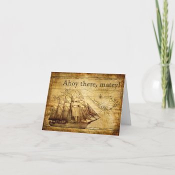 Pirate Ship Card by thatcrazyredhead at Zazzle