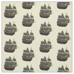 Pirate ship cartoon illustration fabric
