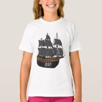 Pirate ship cartoon illustration