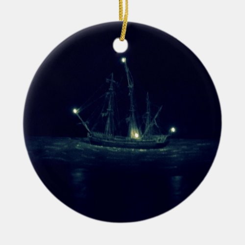 Pirate Ship Ceramic Ornament