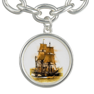 Pirate Ship Charm Bracelet