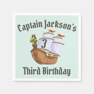 Pirate Ship Children's Birthday Party Napkins