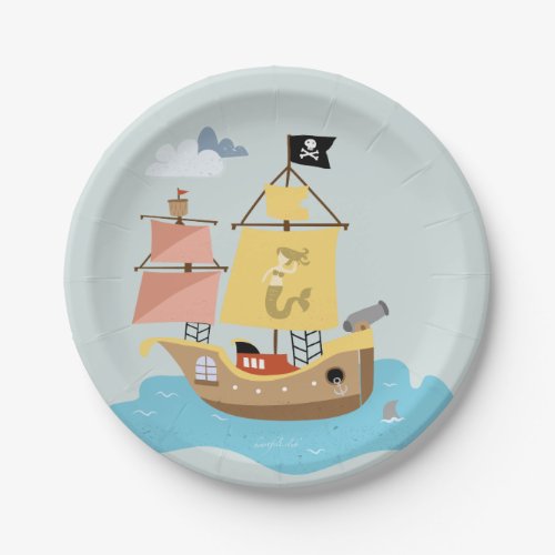 Pirate Ship Disposable Plates