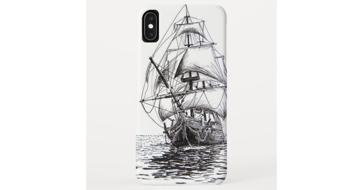 Pirate Ship Drawing Case-Mate iPhone Case