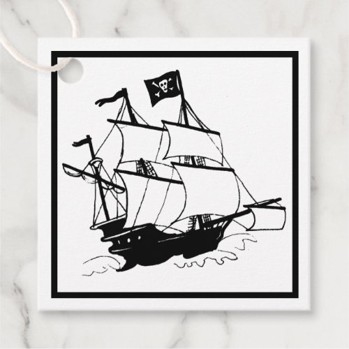 Pirate Ship Favor Tags