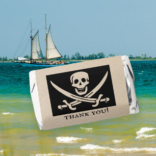 Pirate Ship Flag Thank You Hershey's Miniatures