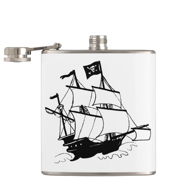 Pirate Ship Flask (Opened)